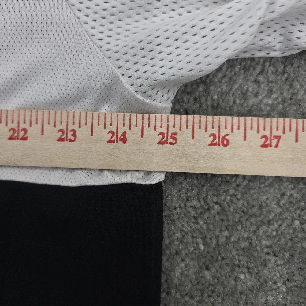 Vintage Nike Dri-Fit Shirt Mens 2XL Black White Y2K Swoosh‎ Just Do It Spellout